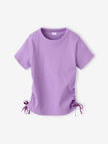 Set van 2 meisjesshirts met trekkoord JONEN paars - vertbaudet enfant 