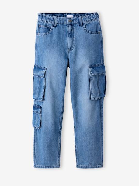 Jean garçon loose battle denim bleached - vertbaudet enfant 