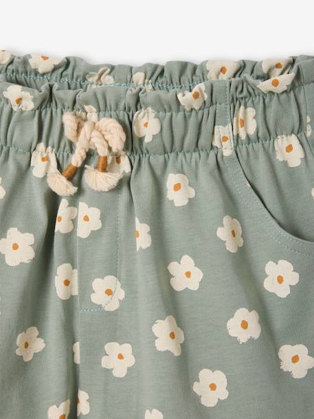 Short fille à volant écru+vert sauge - vertbaudet enfant 