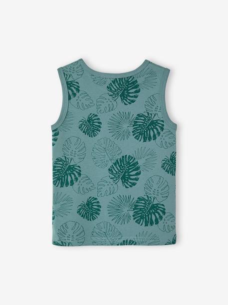 Débardeur motifs surf garçon blanc imprimé+vert - vertbaudet enfant 