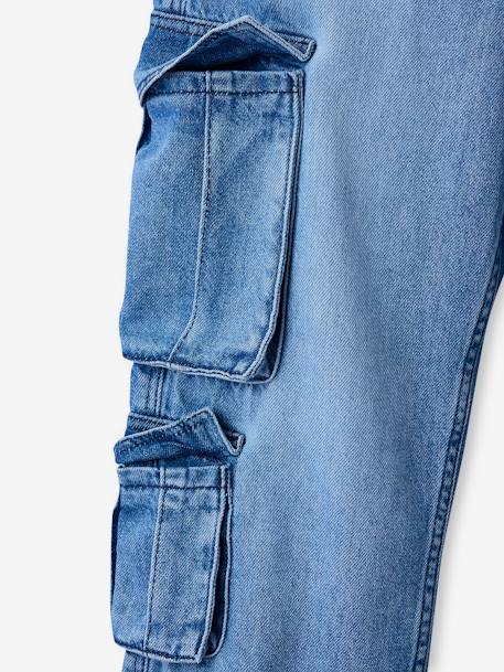 Jean garçon loose battle denim bleached - vertbaudet enfant 