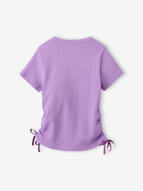 Set van 2 meisjesshirts met trekkoord JONEN paars - vertbaudet enfant 
