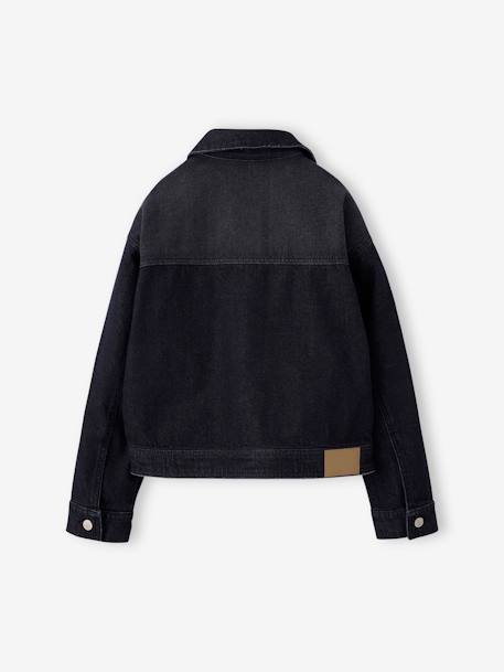 Veste en jean oversize fille denim gris - vertbaudet enfant 