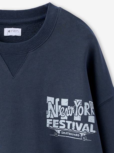 Sweat loose effet délavé noir - vertbaudet enfant 