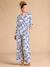 Ruime zwangerschapsbroek met bloemenprint ENVIE DE FRAISE met band koningsblauw - vertbaudet enfant 