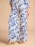 Pantalon de grossesse large imprimé fleurs avec bandeau bleu roi - vertbaudet enfant 