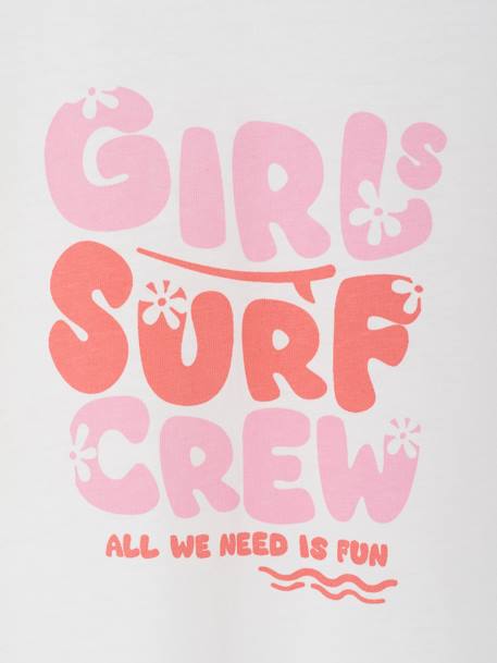Set van 2 surf pyjamabroeken voor meisjes rozen - vertbaudet enfant 