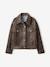 Veste fille oversize motif léopard beige - vertbaudet enfant 