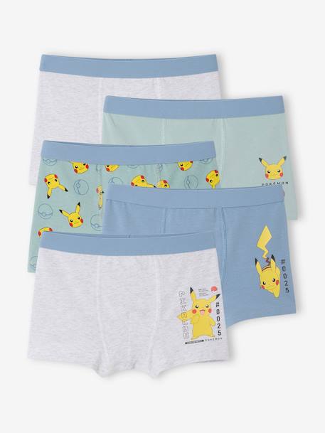 Garçon-Lot de 5 boxers Pokémon Pikachu