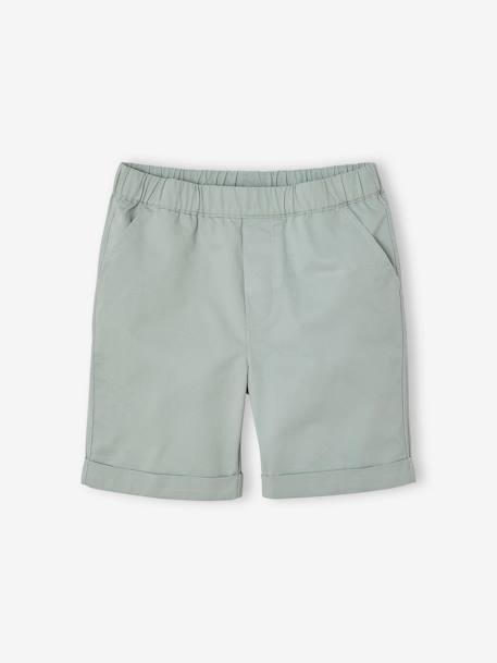 Feestelijke set met overhemd met maokraag en bermuda voor jongens saliegroen - vertbaudet enfant 