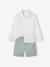 Ensemble céremonie chemise et bermuda garçon vert sauge - vertbaudet enfant 
