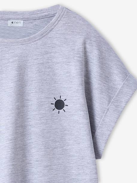 Set van 2 T-shirts met korte mouwen voor meisjes antraciet - vertbaudet enfant 