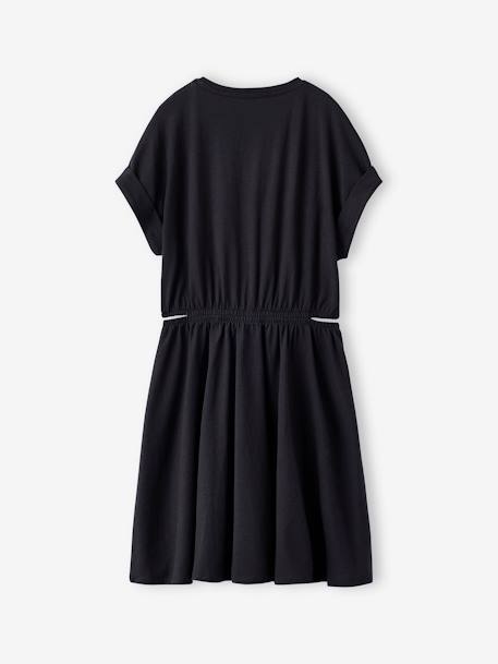 Robe fille avec ouvertures côtés anthracite+vanille - vertbaudet enfant 