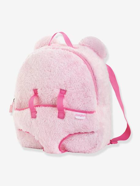 Sac à dos porte poupon peluche rose rose - vertbaudet enfant 