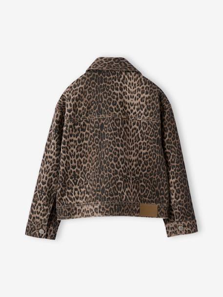 Veste fille oversize motif léopard beige - vertbaudet enfant 