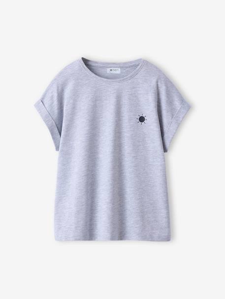 Set van 2 T-shirts met korte mouwen voor meisjes antraciet - vertbaudet enfant 