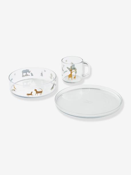 Set repas en tritan imprimé Siva bleu+multicolore+rose - vertbaudet enfant 