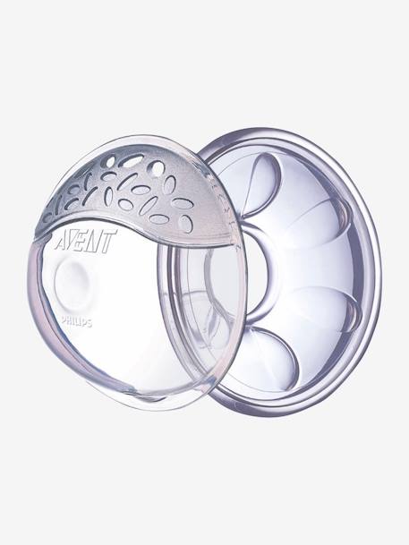 Lot de 4 coquilles d'allaitement + coussinets Philips AVENT Confort TRANSPARENT - vertbaudet enfant 