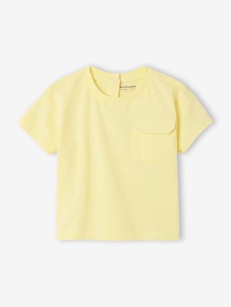 T-shirt baby met korte mouwen fluoriserend geel - vertbaudet enfant 