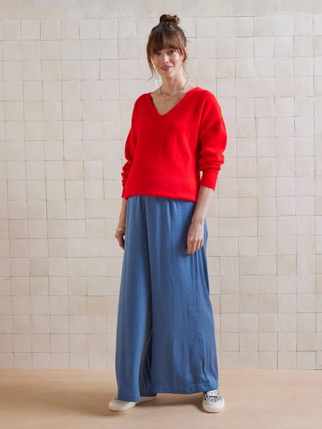 Pantalon fluide et large de grossesse bleu jean+noir+olive - vertbaudet enfant 