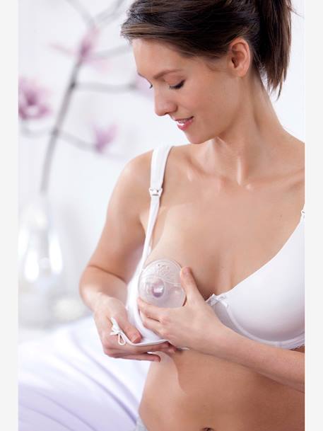 Set van 4 Philips AVENT Comfort borstvoedingskussens + cupvullingen TRANSPARANT - vertbaudet enfant 