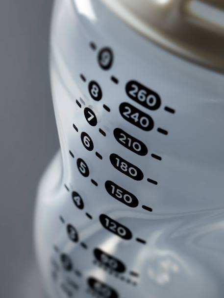 Natural Start Newborn Starter Kit, anti-koliekflessen van 150 ml en 260 ml met speen met langzame toevoer TOMMEE TIPPEE blauw+rouge - vertbaudet enfant 