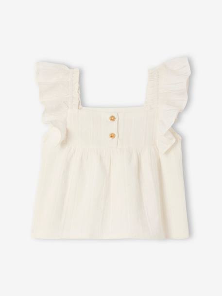 Blouse épaules volantées bébé écru - vertbaudet enfant 