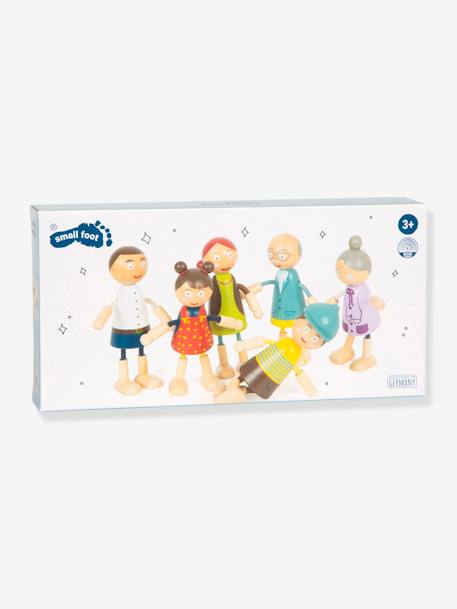 FAMILIE houten poppen voor kinderen SMALL FOOT® meerkleurig - vertbaudet enfant 