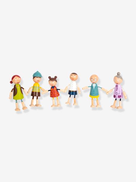 FAMILIE houten poppen voor kinderen SMALL FOOT® meerkleurig - vertbaudet enfant 