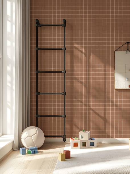 Papier peint Quadrillage brun - vertbaudet enfant 