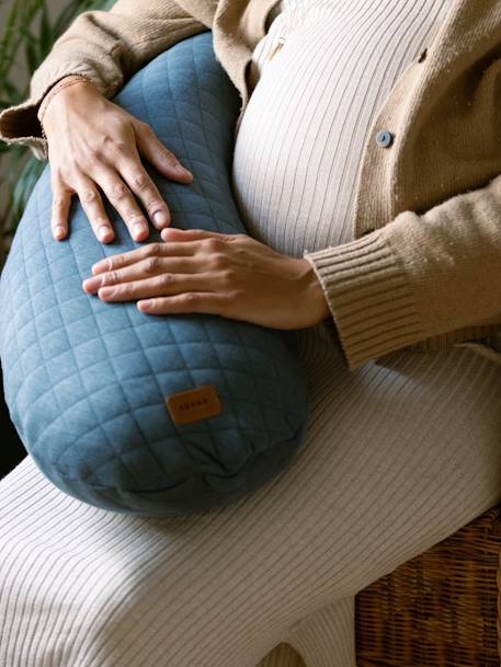 Kraam- en borstvoedingskussen BEABA Big Flopsy beige+bruin, bedrukt+cacao+Gechineerd grijs+grijs, bedrukt+groen+rood - vertbaudet enfant 