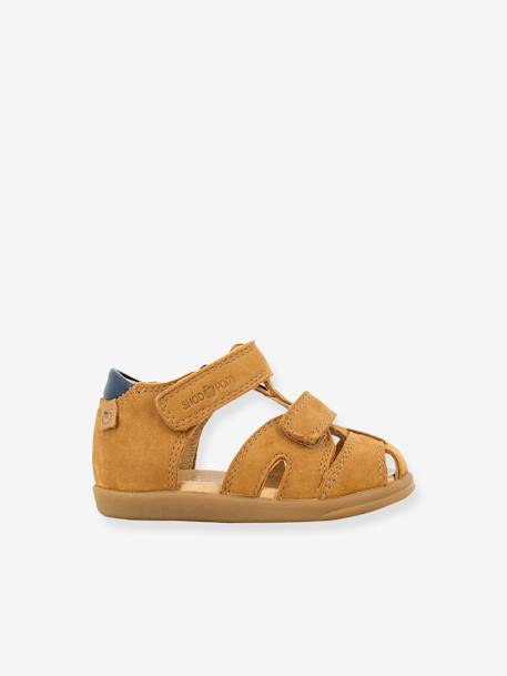 Sandales bébé Pika Scratch camel+vert d'eau - vertbaudet enfant 