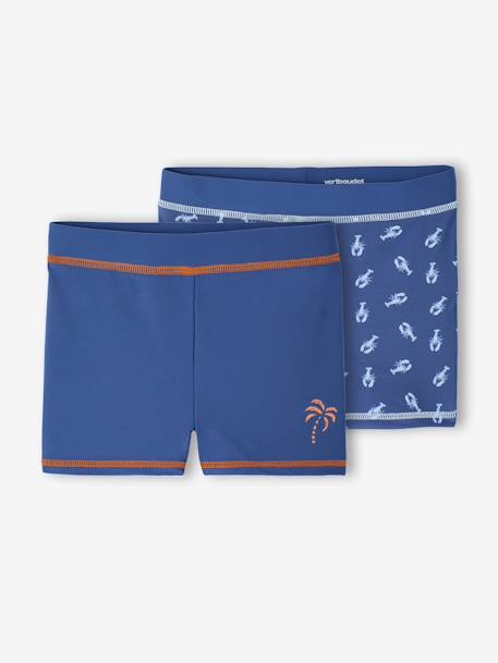 Set van 2 badshortjes voor jongens marineblauw - vertbaudet enfant 