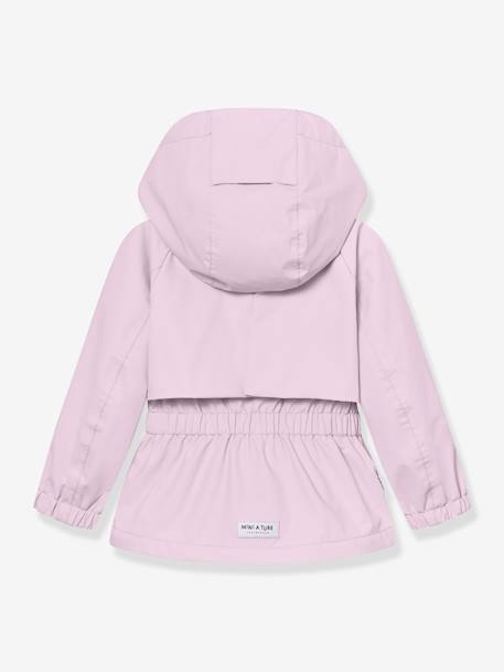Waterdichte meisjesjas voor het tussenseizoen met fleecevoering MATALGEA MINI A TURE lila (poederkleur)+roze (poederkleur)+rozenhout+saliegroen - vertbaudet enfant 