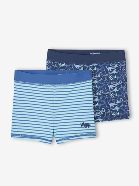 Lot 2 Boxers Bad Jongen turquoiseblauw - vertbaudet enfant 