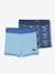 Lot 2 Boxers Bad Jongen turquoiseblauw - vertbaudet enfant 