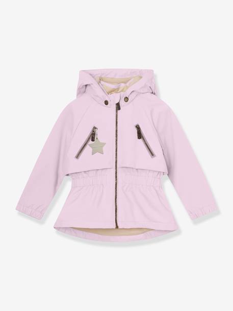 Waterdichte meisjesjas voor het tussenseizoen met fleecevoering MATALGEA MINI A TURE lila (poederkleur)+roze (poederkleur)+rozenhout+saliegroen - vertbaudet enfant 