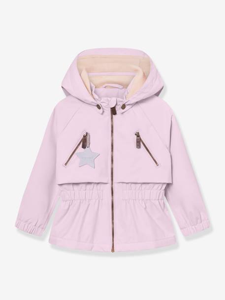 Waterdichte meisjesjas voor het tussenseizoen met fleecevoering MATALGEA MINI A TURE lila (poederkleur)+roze (poederkleur)+rozenhout+saliegroen - vertbaudet enfant 