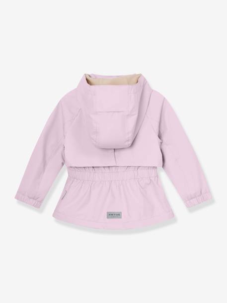 Waterdichte meisjesjas voor het tussenseizoen met fleecevoering MATALGEA MINI A TURE lila (poederkleur)+roze (poederkleur)+rozenhout+saliegroen - vertbaudet enfant 