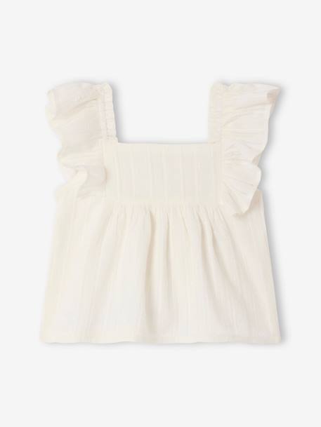 Blouse épaules volantées bébé écru - vertbaudet enfant 