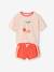 Ensemble T-shirt et short en éponge fille corail - vertbaudet enfant 