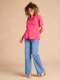 Vêtements de grossesse-Chemisier, tunique-Chemise en seersucker vichy grossesse et allaitement