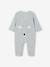 Pyjama bébé mixte velours animal personnalisable beige chiné+gris chiné - vertbaudet enfant 