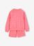 Ensemble sweat et short fleurs en éponge fille rose bonbon - vertbaudet enfant 
