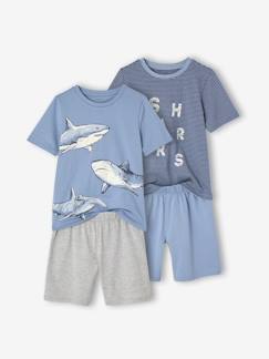 Garçon-Pyjama, surpyjama-Lot de 2 pyjashorts garçon requins
