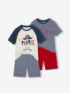 Garçon-Pyjama, surpyjama-Lot 2 pyjashorts garçon pirate