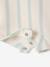 Salopette courte bébé molleton imprimé carreaux beige+rayé bleu - vertbaudet enfant 