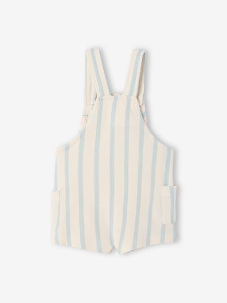 Bedrukte korte sweater van fleece voor baby's beige, geruit+blauw, gestreept - vertbaudet enfant 