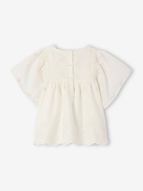 Blouse en broderie anglaise bébé écru - vertbaudet enfant 