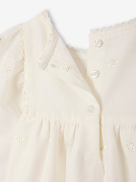 Babyblouse met Engels borduursel ecru - vertbaudet enfant 